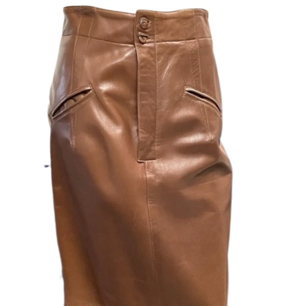 Vintage Nordstrom Maxima Leather Skirt Size 6 - Perfect Condition